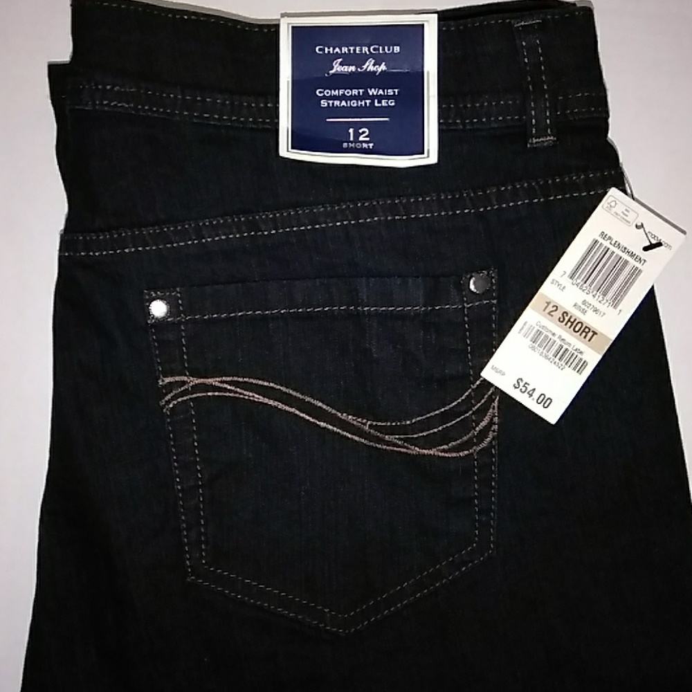 NWT CHARTERCLUB JEAN'S SHOP CLASSIC FIT 12 SHORT B